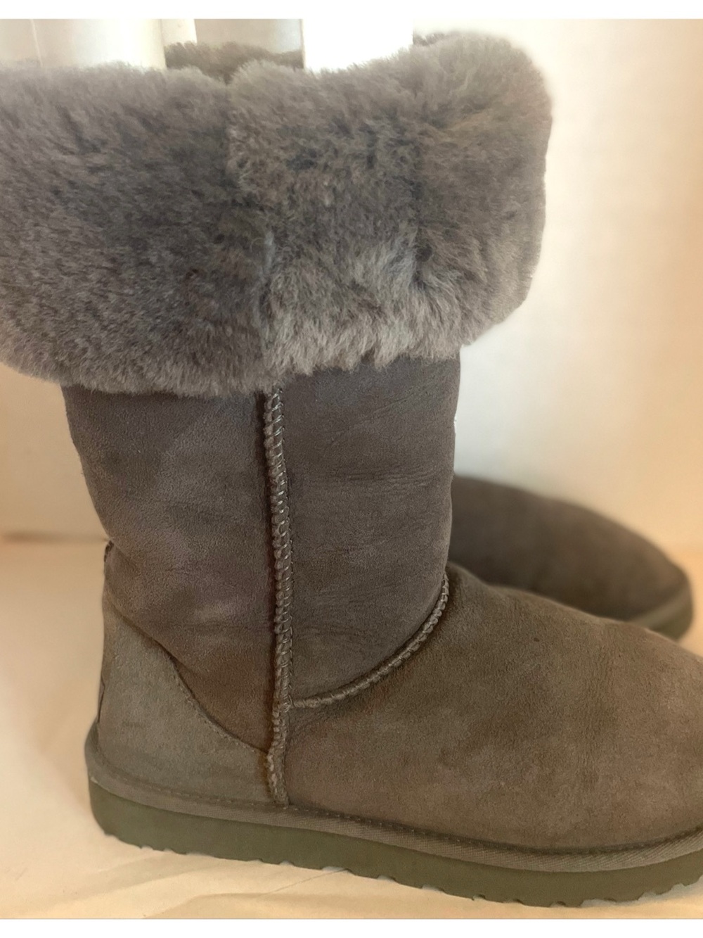 UGG Women's Tall II  Suede Winter Boots - Gray Size 9 - Picture 7 of 10